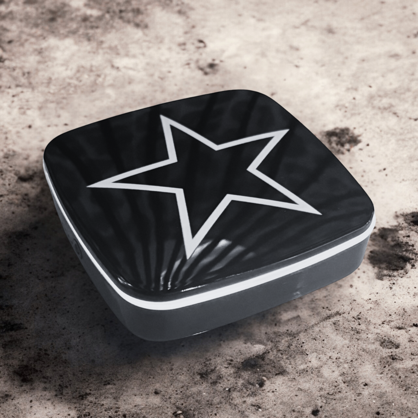 Light-up mirror with built-in power bank – compact Disco Goat accessory